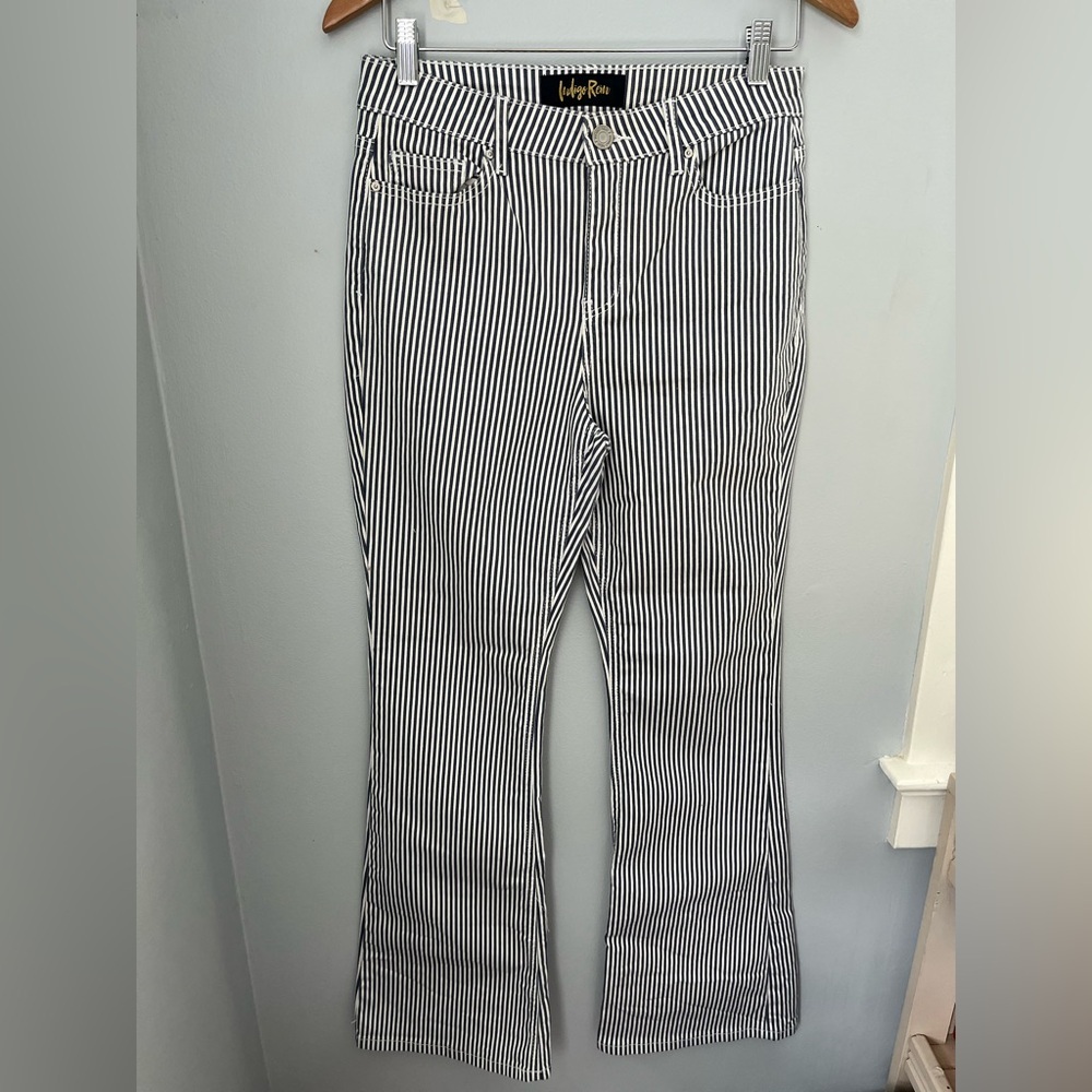 Indigo Rein Blue and White Boot Cut Jeans‎
